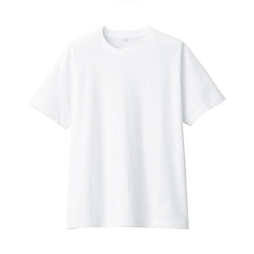 日式无印短袖T恤衫良品全棉打底T恤白色黑色情侣款男士女士T恤衫 商品图1