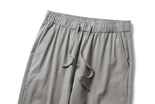 F030643早春松弛感穿搭棉麻混纺透气亚麻休闲裤长裤 商品图8