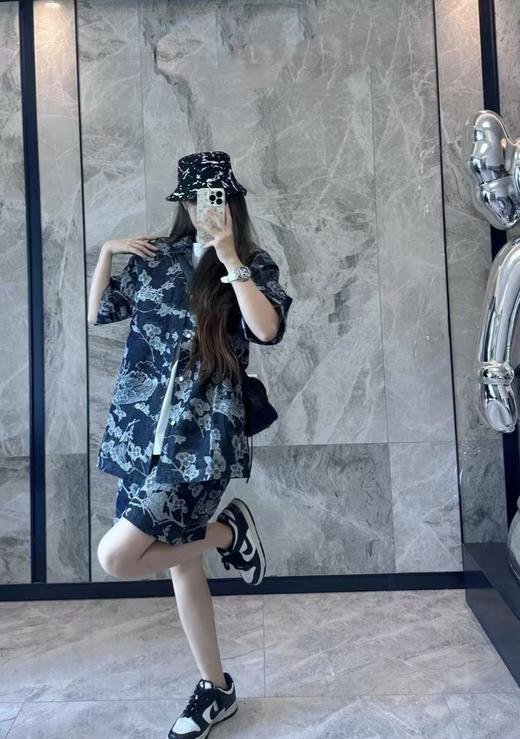 驴家25ss花卉刺绣字母logo牛仔短袖（DY） 商品图6