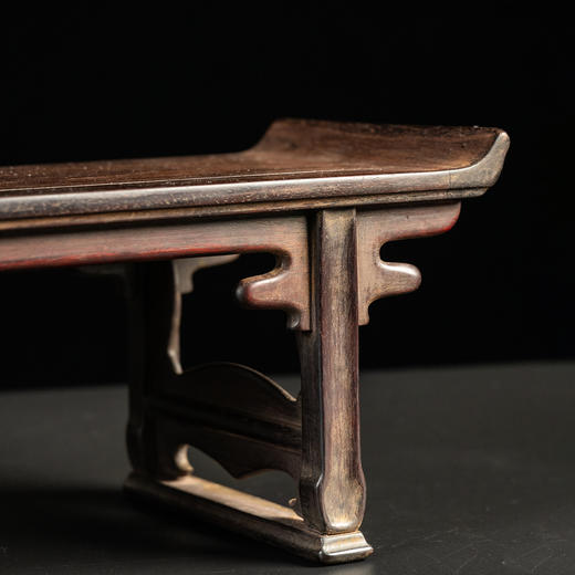 清	紫檀夹头榫翘头案中案摆件 商品图2