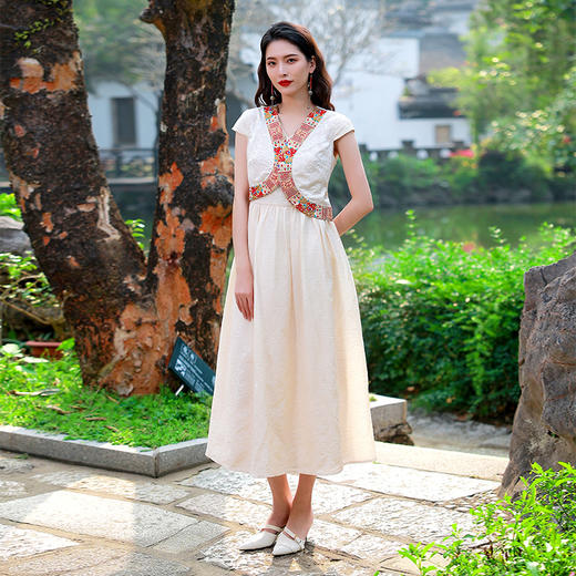 【38活动新品】云帛叠彩假两件连衣裙 | 现货加急发 商品图0