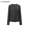 天猫同步【双面绒/高弹】拉夏贝尔/La Chapelle微胖MM必入！圆领前开叉微收腰设计简约通勤感打底衫 商品缩略图4