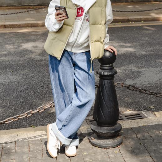 莱赛尔重磅直筒牛仔裤|高弹力不挑身型，上身显瘦显腿长，两色可选 商品图5