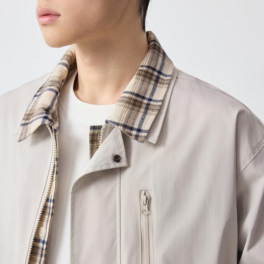 墨麦客男装美式休闲双层领男士夹克2026春新款假两件外套男81589. 商品图3