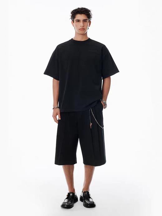 山大王 春夏新品绣花徽标装饰圆领短袖T恤 特惠 Z-15850 商品图2