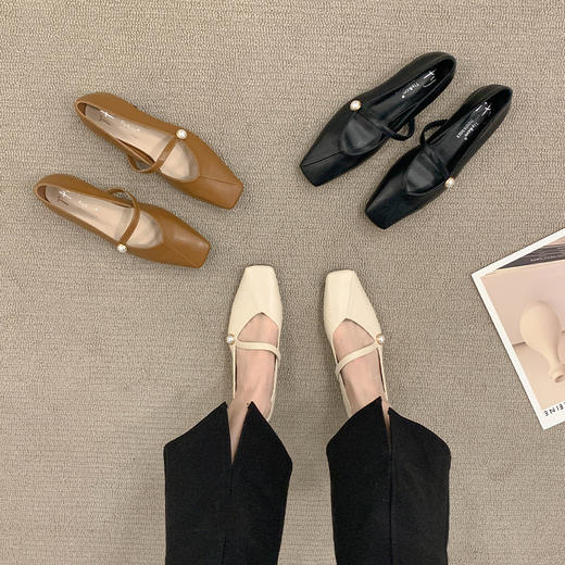 【64.9/双】平底单鞋子女2026春秋夏季新款百搭设计感玛丽珍女鞋温柔风晚晚鞋聚★为爱严选 商品图0