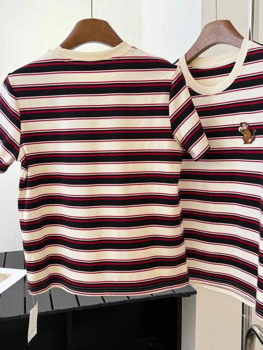 小禾同款条纹撞色刺绣短袖T  26Y03023- 商品图9