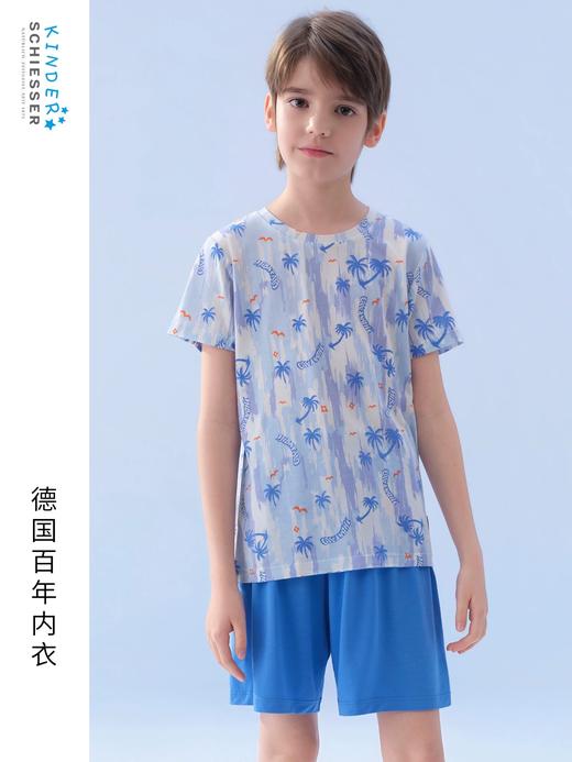 【夏日度假】SCHIESSER德国舒雅男童莫代尔轻柔舒适度假风家居套装（110码-170码）3B/27268H 商品图0