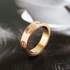 【天然正品】AU750玫瑰金简约时尚高定定制款LOVE单钻钻石戒指 50号（皆取最大值）150226NJS15 商品缩略图4
