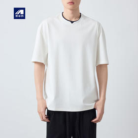 墨麦客男装美式休闲假两件t恤男2026春季新款210g男士体恤75223.