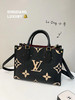 LV on the go 小号 黑白印花 牛皮 单肩包 商品缩略图0