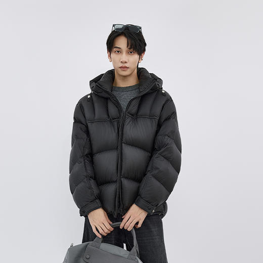【新品上新】HX 冬季短款带帽羽绒服S100544148101 商品图2