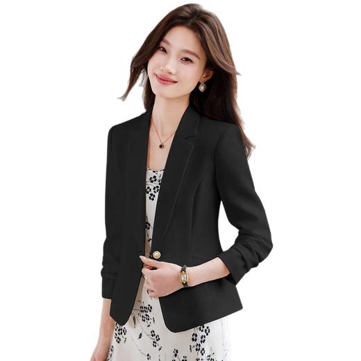 「自」全新升级【铂金会员174/天猫229/差价55】(05132)洛诗琳气质通勤小西装2026春季新款百搭收腰西装外套女 商品图4