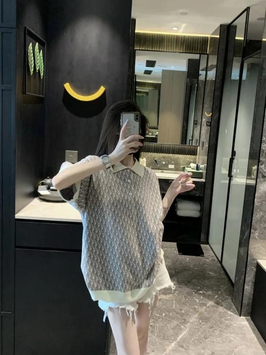 迪奥25ss字母logo满印老花短袖Polo衫（DY） 商品图4