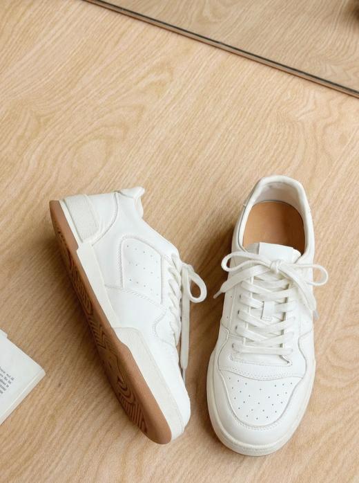 定制小白鞋，脚感升级休闲板鞋款【7天发货】厚底增高，不挤脚、不打滑，旅行暴走不累脚，越穿越合脚.环保大皮，内增高猪薄皮，橡胶底，内增高3.5厘米 商品图4