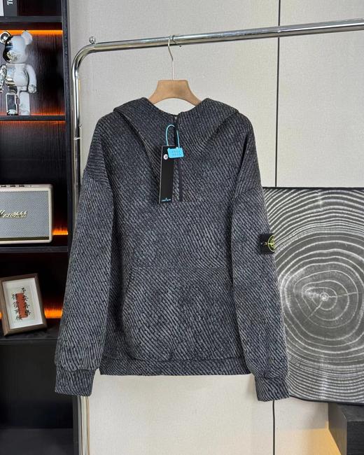 F0306112春秋新款满天星系列简约百搭不挑人连帽半拉链卫衣外套 商品图7