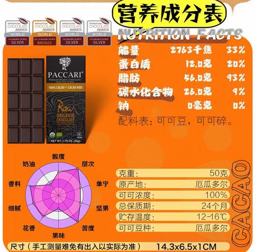 全球范围内醉稀有4款100%生黑巧！灵魂升维“脑黑金”！ 商品图2