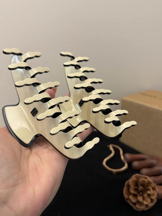 F030652醋酸材质极简线条点缀使者鲨鱼夹抓夹 商品图3