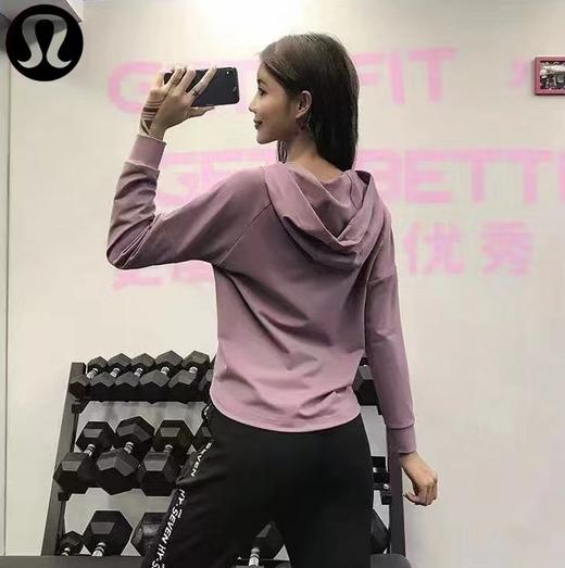 F030670瑜伽服连帽拉链运动外套宽松休闲夹克拉链开衫 商品图9