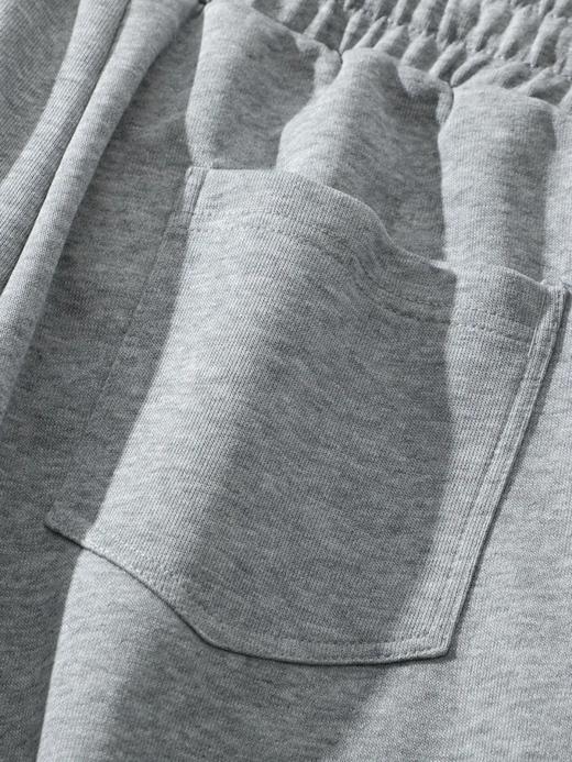 F030602慕冬绒复合牛奶丝棉纯色抽绳松紧腰休闲裤拼接设计直口裤脚运动卫裤 商品图13