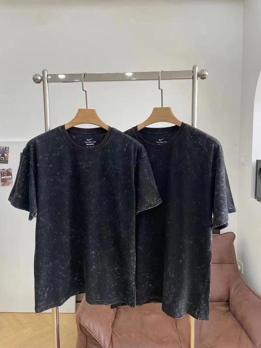 F0306109夏季新款圆领百搭复古做旧水洗印花短袖T恤 商品图0