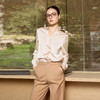 IWY/气质通勤风V领系带衬衫女长袖缎面高级感职场穿搭面试正装B523 商品缩略图1