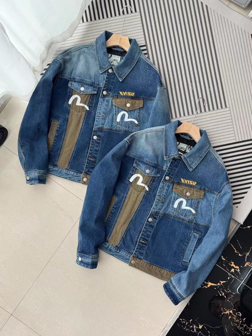 F030689男士解构风格拼布牛仔夹克外套男春秋款牛仔衣 商品图0