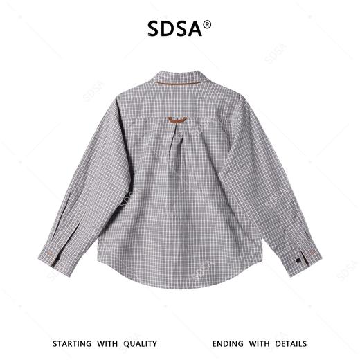 SDSA男装2026新款高贵轻奢韩版双面可穿格纹衬衫复古通勤百搭衬衣 商品图1