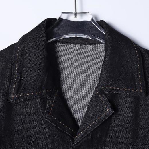 SDSA男装2026新款高贵轻奢时尚复古纯色多口袋翻袋牛仔夹克外套 商品图1