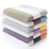 日式无印西川全棉毛巾宽条纹良品洗脸面巾毛巾浴室洗澡条子毛巾 商品缩略图1