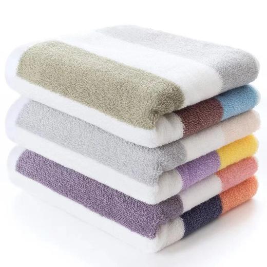 日式无印西川全棉毛巾宽条纹良品洗脸面巾毛巾浴室洗澡条子毛巾 商品图1