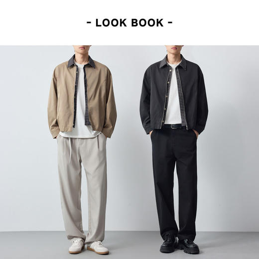 墨麦客男装高智通勤假两件夹克男2026春款老钱风男士外套81566. 商品图4