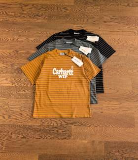 F0306129字母印花条纹杨幂同款条纹元素舒适通勤风百搭耐看男女同款圆领短袖