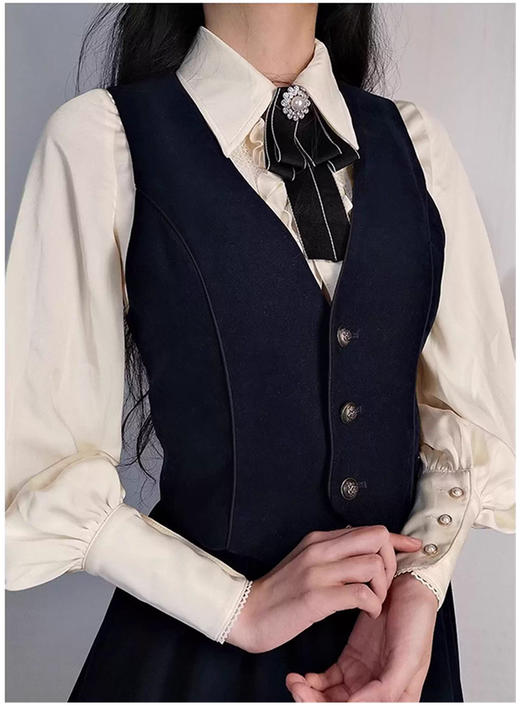 裁缝学苑AS641复古Lolita 衬衫马甲半身裙套装纸样女装三件套样板图纸 商品图3