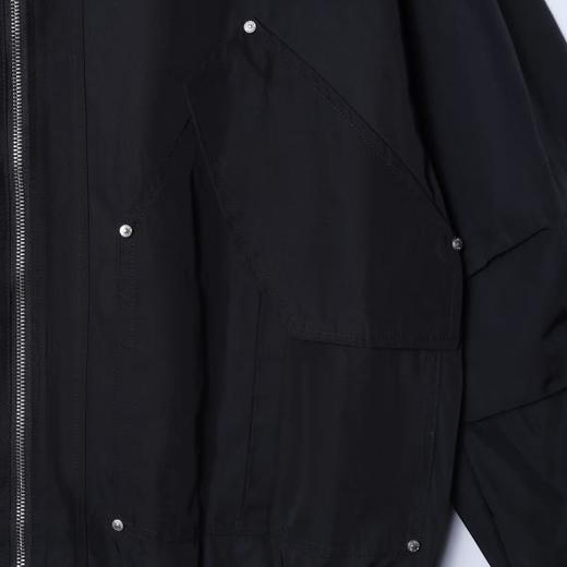 SDSA男装2026新款高贵轻奢复古工装风翻领夹克大口袋铆钉外套宽松 商品图2