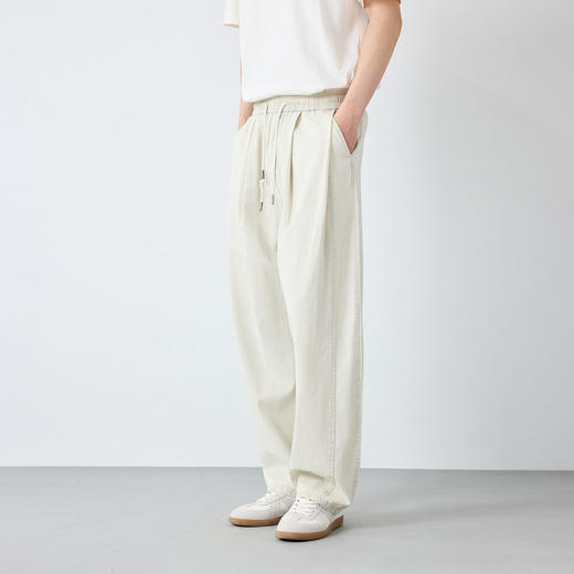 墨麦客男装美式休闲直筒裤子男2026春新款莱赛尔男士休闲裤91569. 商品图3