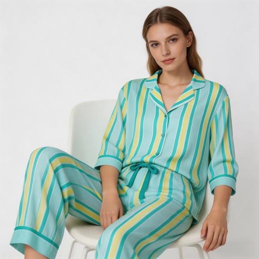 【粘纤梭织套装】SCHIESSER德国舒雅女士夏季清爽 飘逸 凉爽 海边度假风套装 100%粘纤梭织31/26427H 商品图1