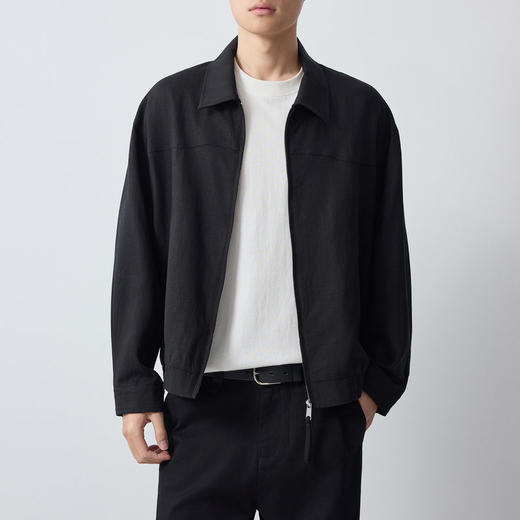 墨麦客男装高智通勤莱赛尔男士外套2026春新款老钱风夹克男81569. 商品图2