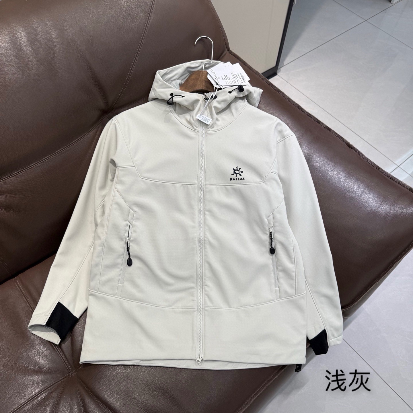 凯乐石连帽软壳外套防风防泼水弹力户外运动登山徒步男女款（内里薄绒）