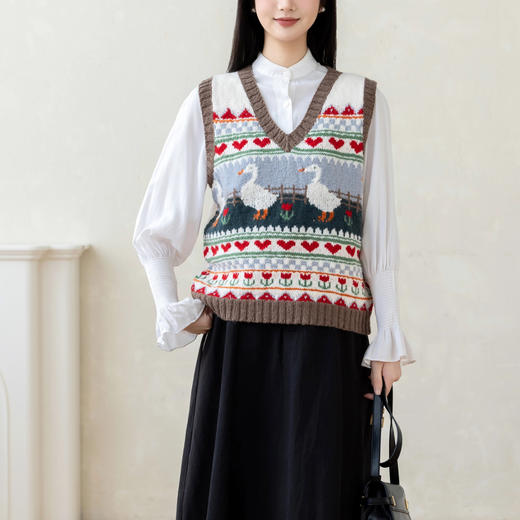 苏苏姐家丫丫背心手工DIY编织棒针衣服毛线团上衣材料包 商品图1