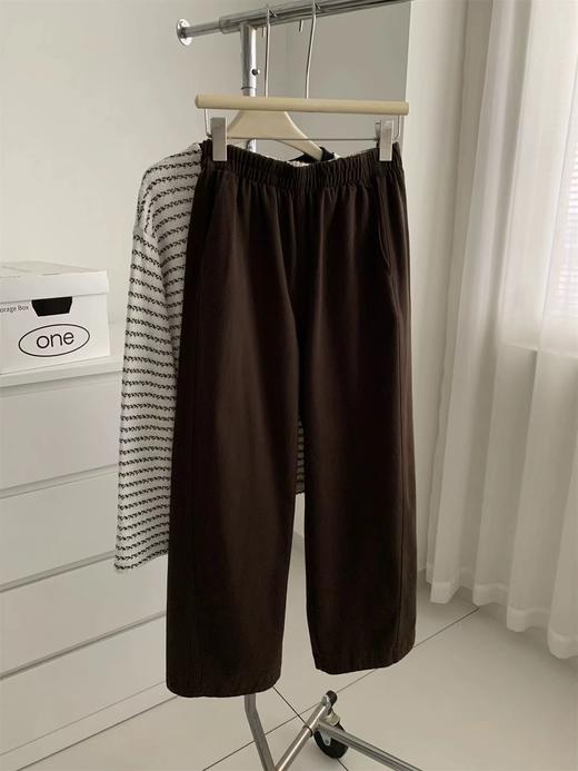 F030673水洗棉阔腿工装裤女遮肉显瘦松紧高腰直筒裤 商品图12