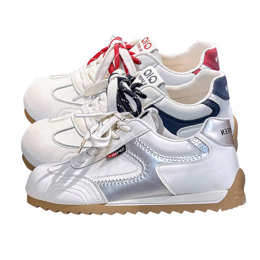 西遇超火德训鞋女2026新款春季系带厚底内增高通勤百搭休闲板鞋P0066300 商品图4