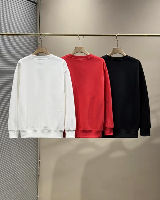 F0306125情侣套头卫衣精梳棉面料26春新年男女同款红色上衣 商品图2