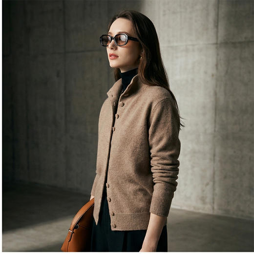 PALUOPO/PL半高领女开衫ET2F8322R//约重290g帕罗 商品图5