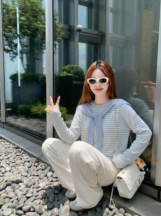 <曾小咸推荐>3.10现货秒杀 ！微信超特价！韩系带披肩条纹针织衫 日常179.99 立减100 秒杀79.99！！ 商品图6