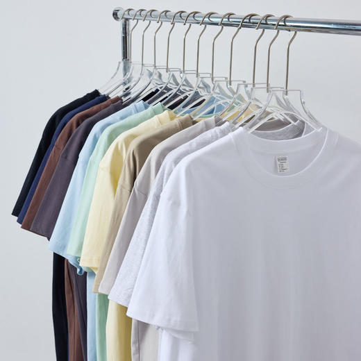 墨麦客男装高智通勤圆领短袖T恤男2026夏款230g纯棉男士t恤75265. 商品图2