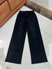 F030679美式复古做旧黑阔腿牛仔裤休闲裤显瘦神裤 商品缩略图0