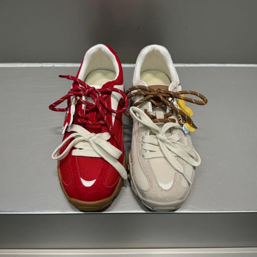 【马上有钱】真皮厚底德训鞋女款！2026春季新款双鞋带休闲运动阿甘鞋 商品图0