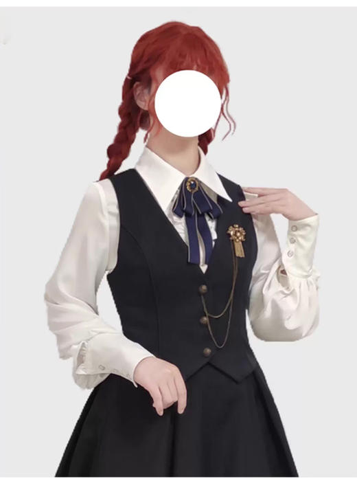 裁缝学苑AS641复古Lolita 衬衫马甲半身裙套装纸样女装三件套样板图纸 商品图4