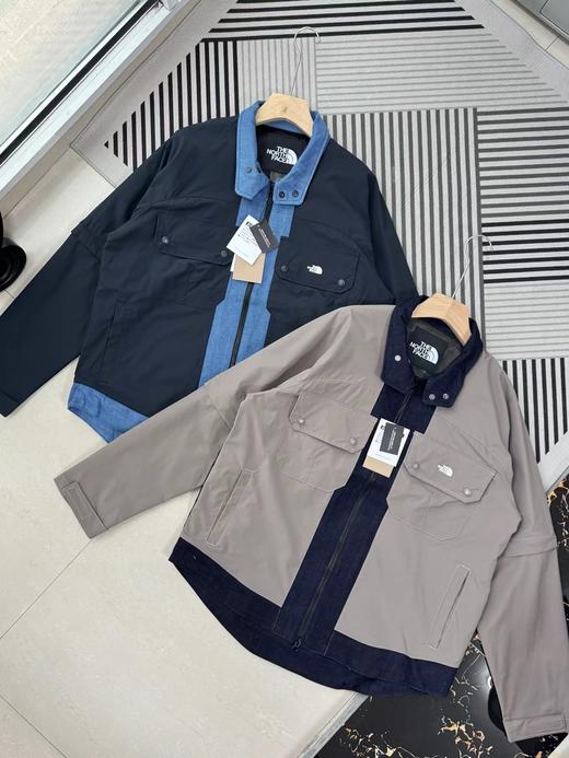 F030688先锋设计男牛仔拼接可拆卸软壳外套 商品图2